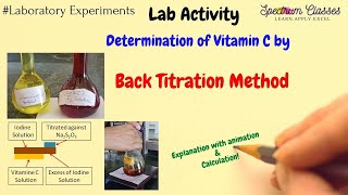 Back Titration Method  Determination of Vitamin C  Fruit Juice  Iodimetric Titration [upl. by Flowers383]