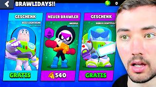 ALLE GRATIS GESCHENKE ÖFFNEN im BRAWL STARS UPDATE [upl. by Labanna721]