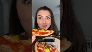 Protein Pizza😍🍕lowcalorierecipes vegannutrition veganrecipes veganweightloss veganpizza [upl. by Debee]