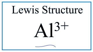 How to draw the Al3 Lewis Dot Structure [upl. by Nhor]