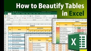 How to Beautify Tables in Microsoft Excel [upl. by Eelirem]