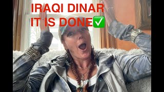 💥IRAQI DINAR IT IS DONE🙌🏽 [upl. by Ahsan]