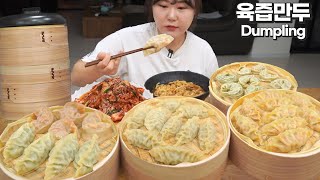 야식으로 만두 배터지게 먹기🥟육즙고기만두 김치만두 손만두 모듬만두 먹방 사이드는 육개장칼국수  Dumpling MUKBANG [upl. by Fatma]