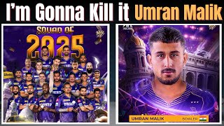 Umran Malik thrilled to join KKR Says You will see a different Umran  IPL 2025  KKR XI [upl. by Hillari]