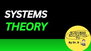 Systems Theory [upl. by Kcirej]