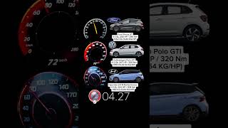 HYUNDAI i20 N Performance 204 HP vs VW Polo VI GTI 207 HP vs Ford Fiesta ST 200 HP acceleration [upl. by Olivier]