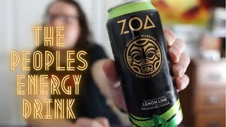 ZOA Energy drink Lemon lime flavor  review  The Rocks energy drink [upl. by Anastasio]