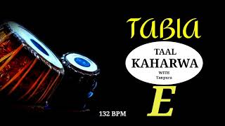 KAHARWA TAAL 8 BEATS । TABLA TAAL LOOP WITH TANPURA SCALE  E [upl. by Meekah252]