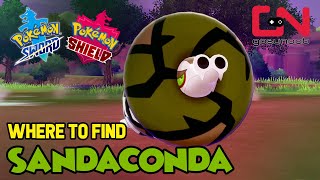 Where to find Sandaconda  Pokemon Sword and Shield Wild Sandaconda Location [upl. by Kimber]