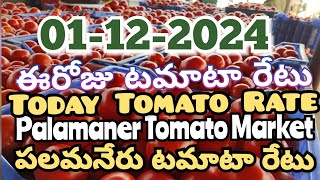 పలమనేరు 🍅🍅🍅టమాటో మార్కెట్ ధరలు 01122024 ఈ రోజు టమోటా ధర Palamaner Marketckgowthamvlogs [upl. by Ayita]