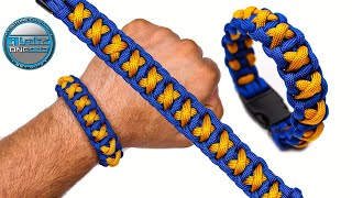 How to Make a Paracord Bracelet XO XO Crisscrossed Solomon X Cobra Knot Tutorial [upl. by Ifok979]