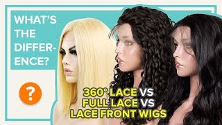 360° Lace Wig vs Full Lace Wig vs Lace Front Wigs Whats the difference [upl. by Hterag]