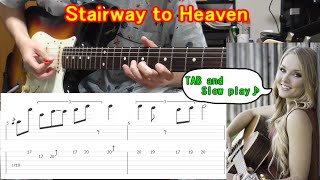 【TAB】Stairway to Heaven Guitar solo  Lesson  How to play [upl. by Capone957]