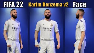 FIFA 22 Karim Benzema V2 Face Mod For Pc [upl. by Anialam]