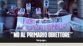 quotFuori gli obiettori dagli ospedali pubbliciquot la protesta di Non una di meno al San Camillo [upl. by Yraeg96]