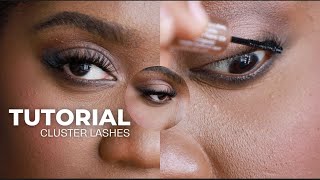 HOW TO APPLY CLUSTER LASHES  Step by step tutorial [upl. by Shana]