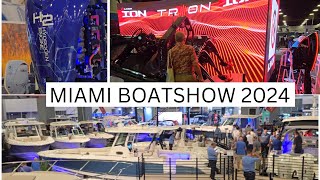 2024 Miami Boat Show Review and Walkthrough of Convention Center [upl. by Ranice]