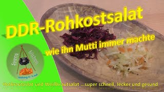 Rohkostsalate wie bei Mutti – lecker und gesund einmal rot und einmal weiß  DDR Rezept [upl. by Anaihs661]