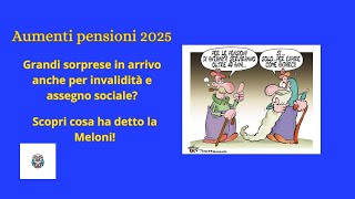 quotAumenti pensioni 2025 Grandi sorprese in arrivo anche per invalidità e assegno sociale [upl. by Nifled]