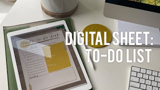 Digital Todo List for GoodNotes5  Digital Planner Sheet [upl. by Evot380]