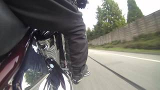 Honda Fury Stock Exhaust vs Cobra 3inch Slipons [upl. by Annairdna]