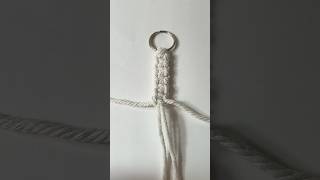 EASY Keyring Macramé TUTORIAL for BEGINNERS  art tutorial easy macrame craft [upl. by Jon]