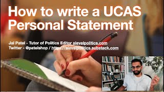 How to write a UCAS Personal Statement Politics History International Relations Law HSPS PPE [upl. by Neltiak]