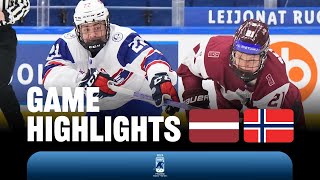 Highlights Latvia vs Norway  2024 U18MensWorlds [upl. by Grimbald]