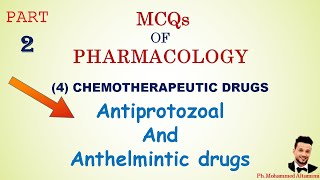 Antiprotozoal and anthelmintic drugs  MCQs  Part2  pharmacology mcqs [upl. by Nivan]