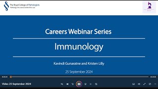 Pathology Careers Webinar  Immunology clinical scientist training route [upl. by Hpesoj419]