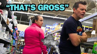 The Pooter  Lady is disgusted by farting man at Walmart  Jack Vale [upl. by Annayr]