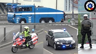 MAY DAY Zurich Riot Police in Action  1 Mai Zürich Einsatzfahrten [upl. by Celik]