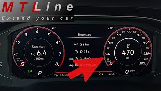 VW Polo 2020 – speed scale change on Active Info Display – sprememba hitrostne skale na AID zaslonu [upl. by Oakie]