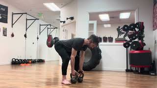 Kettlebell Double Gorilla RowPush Up circuit [upl. by Arhoz713]