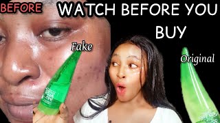 Shocking 😱🥺 RAW Test Aloe vera gel 99 Real VS Fake ✨How to UseAloe Vera for GLOWY Skin °Eventone [upl. by Adali]