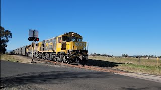 TasRail 2010 2054 46 Coal train crossing Bishopsbourne Road [upl. by Ardua560]