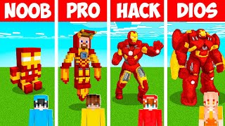 Minecraft NOOB vs PRO Base Secreta Dentro de IRON MAN [upl. by Annoel]