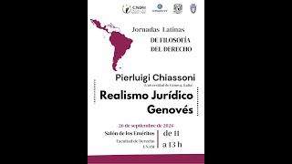 Pierluigi Chiasssoni Universidad de Génova Italia  Realismo Jurídico Genovés [upl. by Anaoj381]