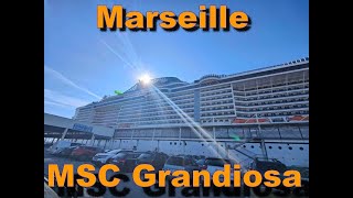 MSC Grandiosa embarquement Marseille 2023 [upl. by Celeski]