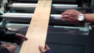 Wood grain embossing machine [upl. by Banna]