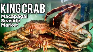 Live King Crab sa Macapacal Seaside Market  Magkano [upl. by Hayarahs588]