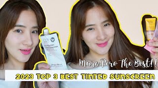 PINAKAMURA amp TOP 3 BEST TINTED SUNSCREEN of 2023  Belo vs Brilliant Skin vs Hello Glow [upl. by Beaulieu]