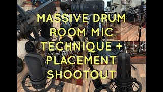 Massive Drum Room Mic Placement Shootout mono stereo XY Blumlein MidSide and more [upl. by Haduj]