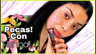 COMO HACER PECAS CON HENNA  FRECKLES WITH HENNA [upl. by Janelle]