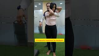 Chiropractic treatment for back pain backpain chiropractic trend viralvideo ytshots [upl. by Ahsaei]