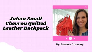 Resenha da mini mochila da Rebecca Minkoff  Julian Small Chevron Quilted Leather Backpack [upl. by Stalk142]