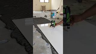 Tile installation trick tileideas construction tilecutting viralvideo [upl. by Phonsa]