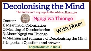 Decolonising the Mind by Ngugi wa ThiongoWhat is Decolonising the Mind HappyLiterature [upl. by Carberry]