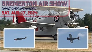 J2F Duck P40 Kittyhawk P47 Thunderbolt amp Bf 109 at the 2024 Bremerton Air Show Saturday [upl. by Nowaj]