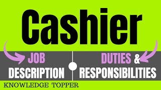 Cashier Job Roles And Responsibilities  How to get Cashier Job  Cashier Work Full Information [upl. by Meli]